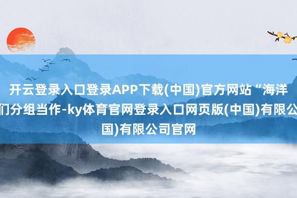 开云登录入口登录APP下载(中国)官方网站“海洋卫士”们分组当作-ky体育官网登录入口网页版(中国)有限公司官网