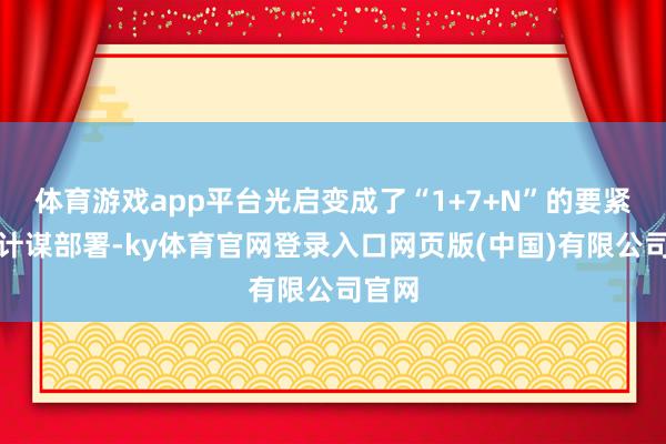体育游戏app平台光启变成了“1+7+N”的要紧企业计谋部署-ky体育官网登录入口网页版(中国)有限公司官网